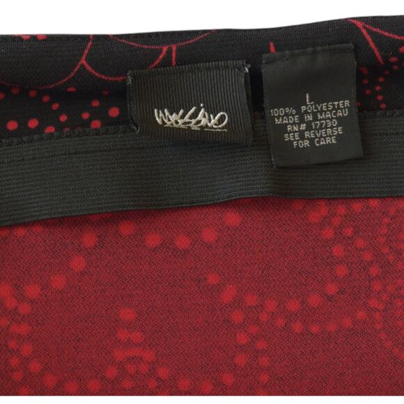 Y2K Red & Black Floral Backless Halter Dress -Size Large - Picture 5 of 7